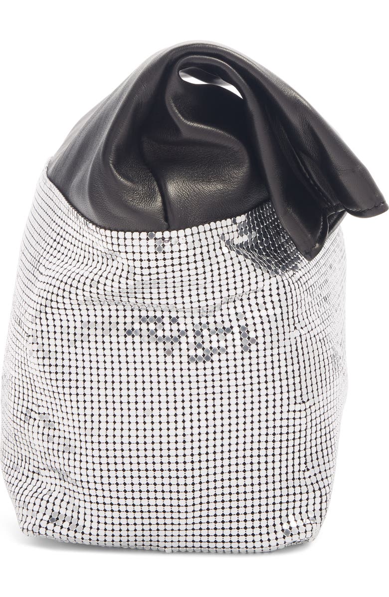 Rabanne paco rabanne Mesh Foldover Clutch, Alternate, color,