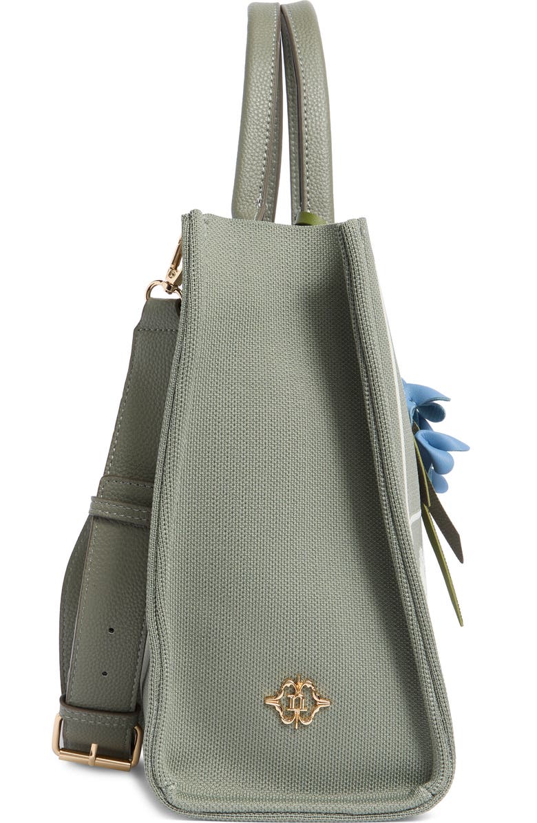 Nanette Lepore Floral Knit Square Satchel, Alternate, color, Dusky Pine Floral Knit
