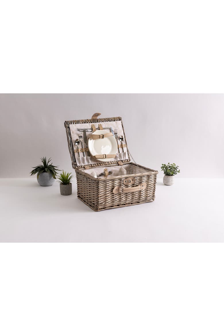 Classic Picnic Basket for 2, Main, color, Beige Canvas