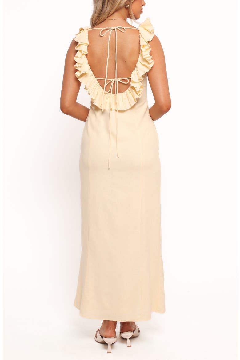 Brienne Ruffle Maxi Dress, Alternate, color, BUTTER YELLOW