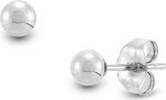 Frankie & Zoe 4mm High Polish Ball Stud Earrings