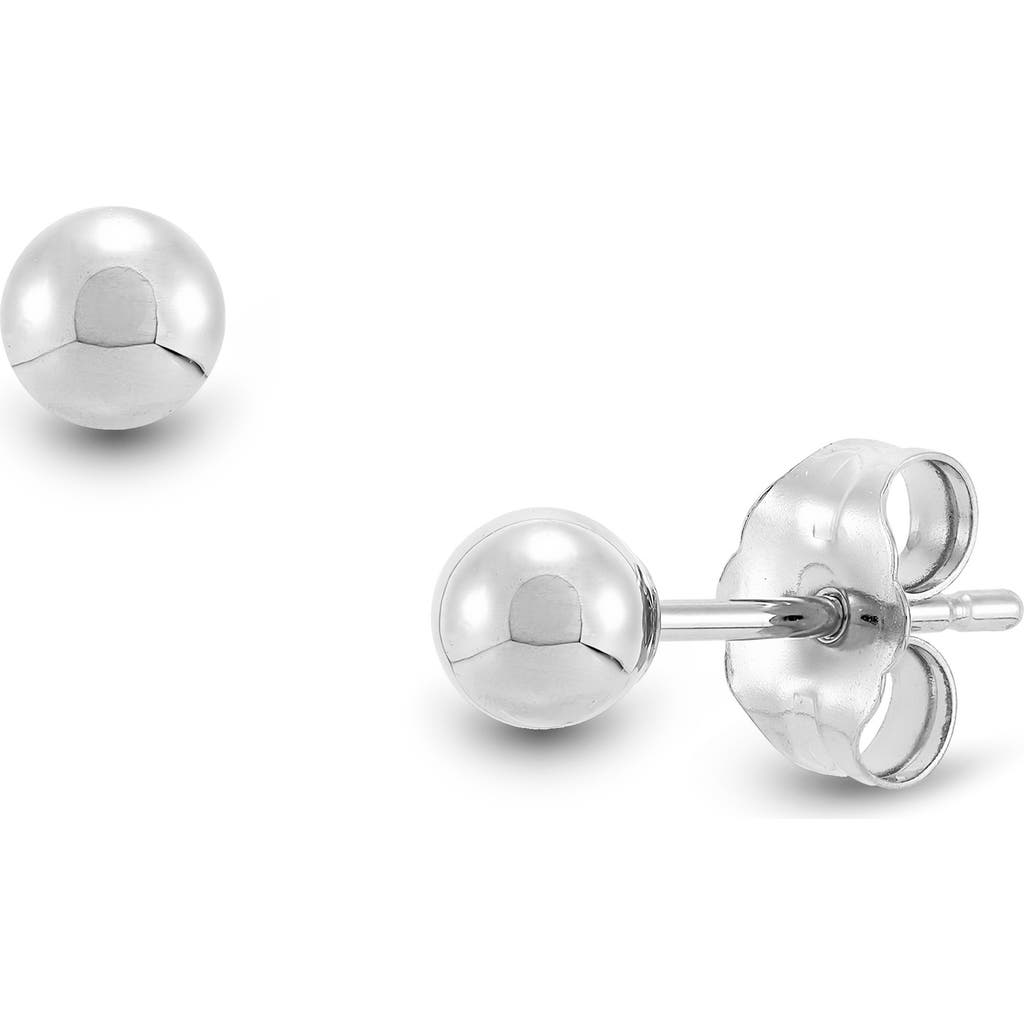 Frankie & Zoe 4mm High Polish Ball Stud Earrings