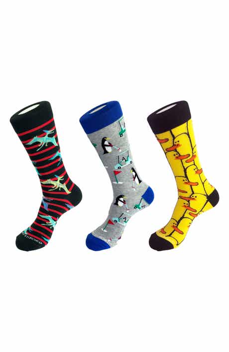 UNSIMPLY STITCHED 3-Pack Assorted Graphic Crew Socks