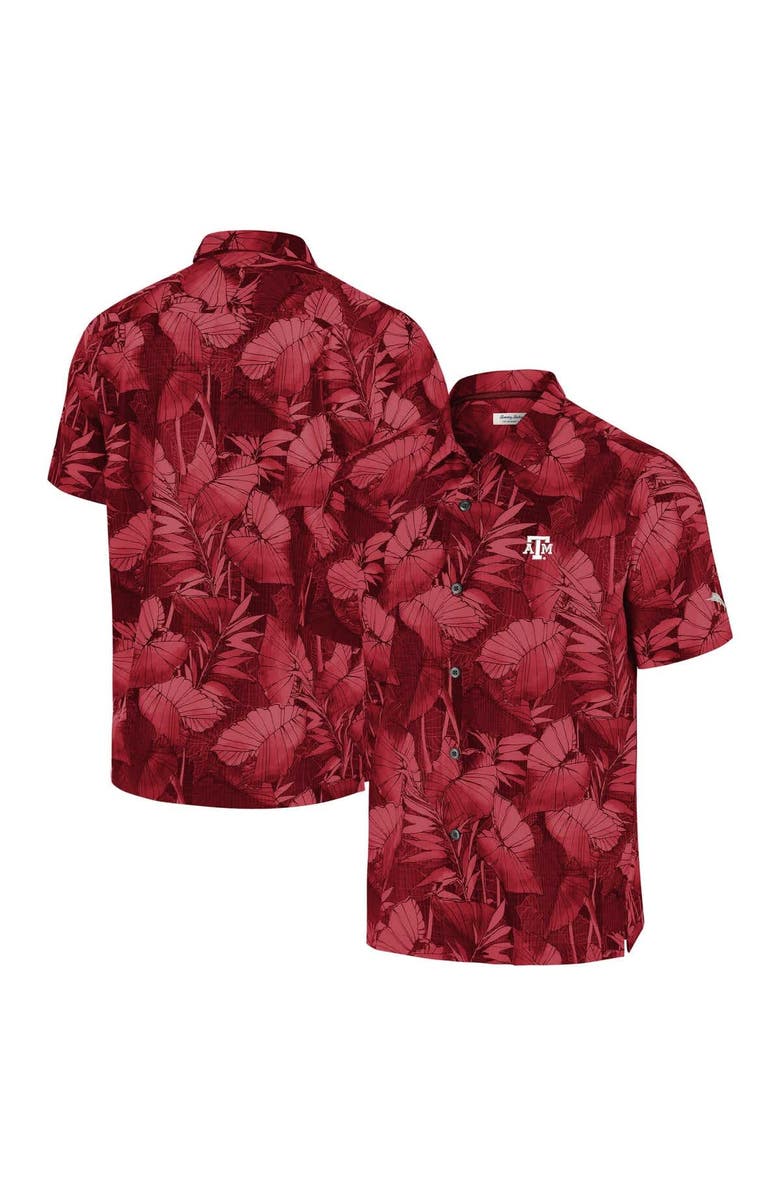 Tommy Bahama Men's Tommy Bahama Maroon Texas A&M Aggies Coast Nuevo Fronds Button-Up Shirt, Alternate, color, Maroon