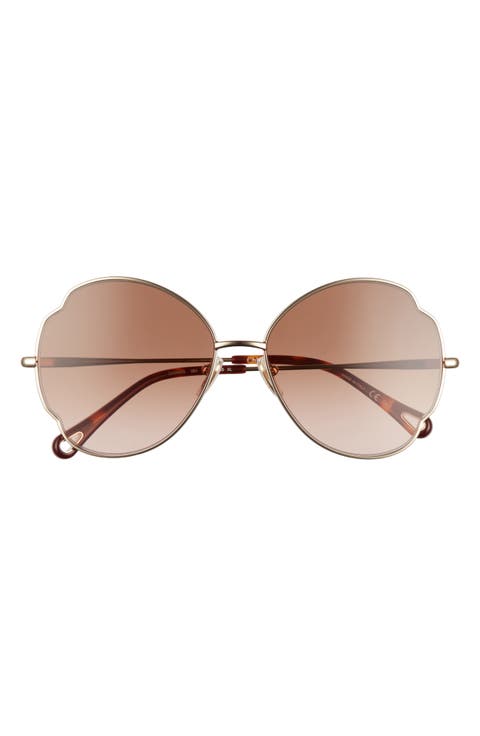 60mm Gradient Butterfly Sunglasses