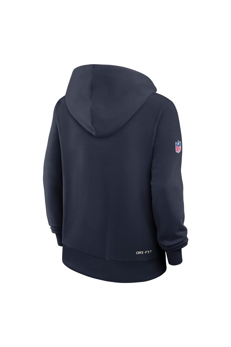 Women's Nike Navy Chicago Bears Sideline Standard Issue Dri-FIT Hoodie, Alternate, color, Navy