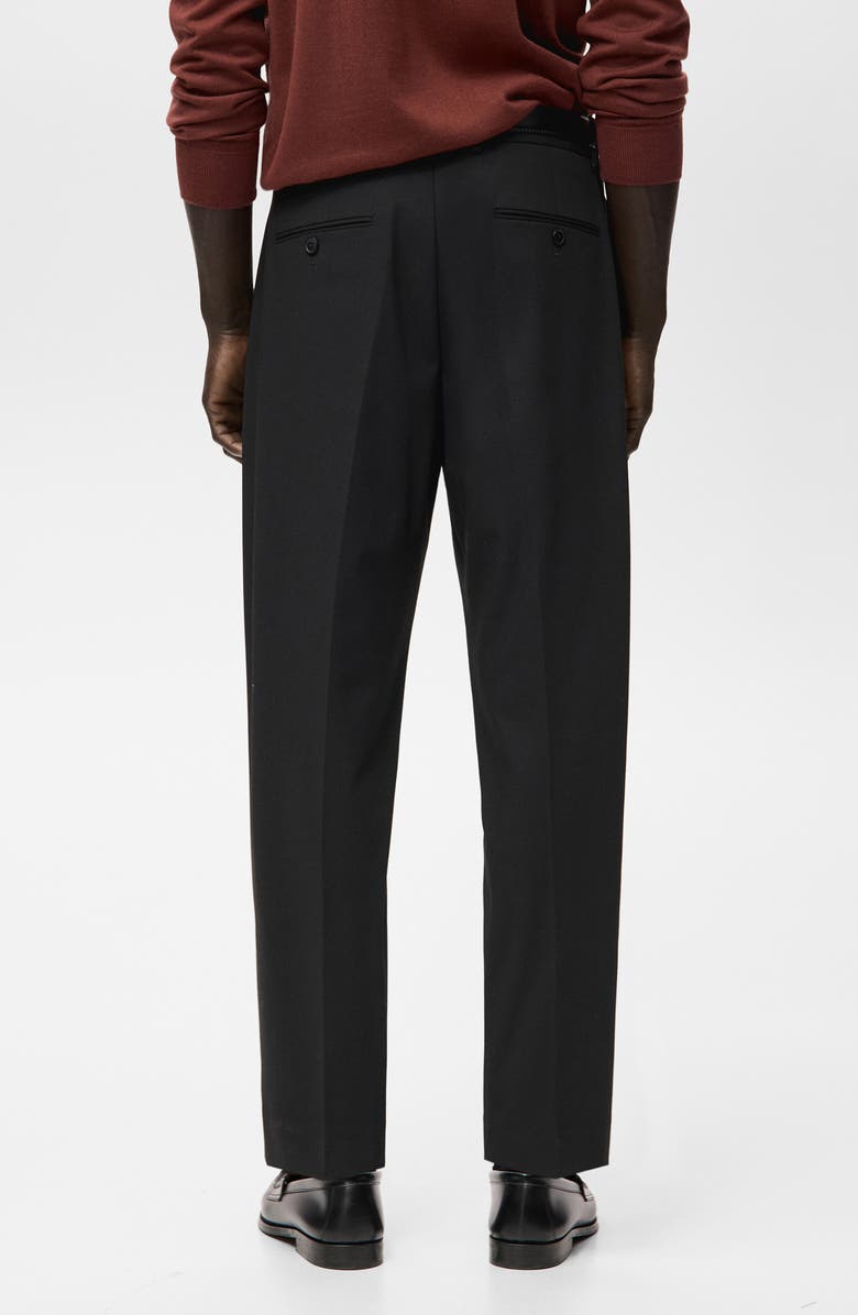 MANGO Boston Regular Fit Suit Pants, Alternate, color, Black