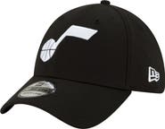 New Era Men's New Era Black Utah Jazz Logo 39THIRTY Flex Hat
