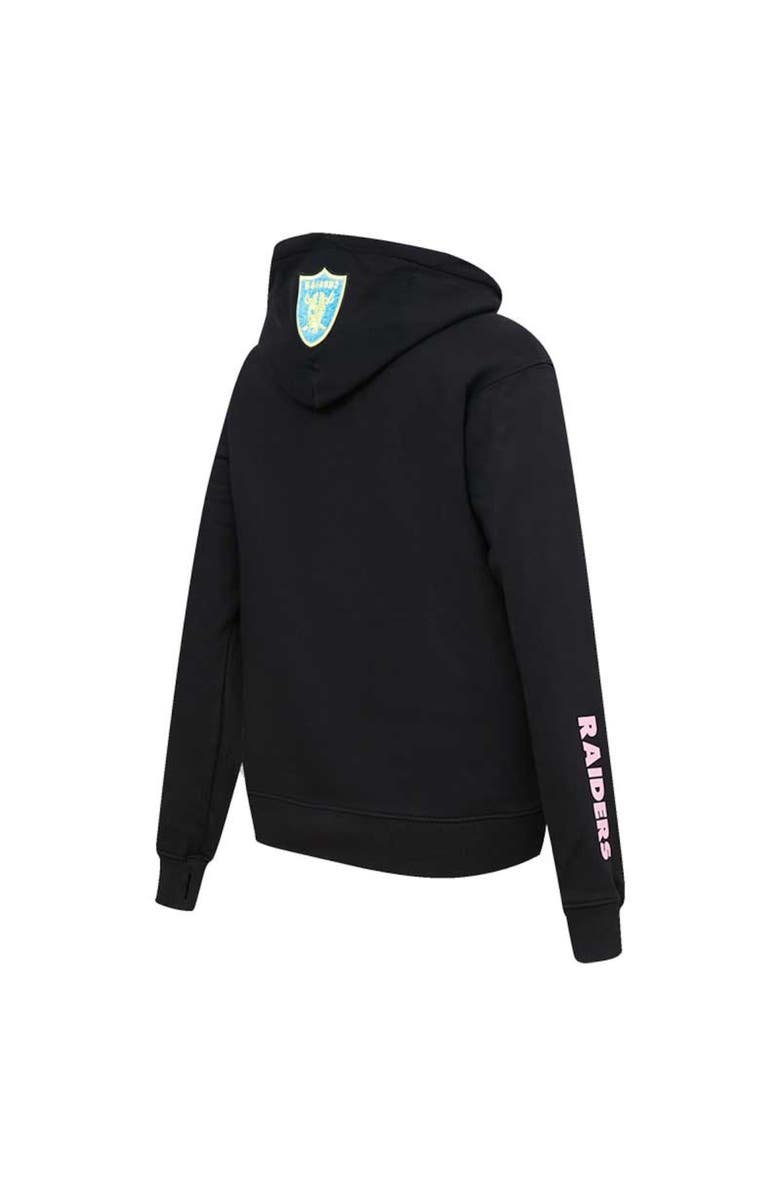 PRO STANDARD Women's Pro Standard Black Las Vegas Raiders Neon Fleece Pullover Hoodie, Alternate, color, Black