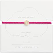 Estella Bartlett Pavé Smiley Face Slider Bracelet
