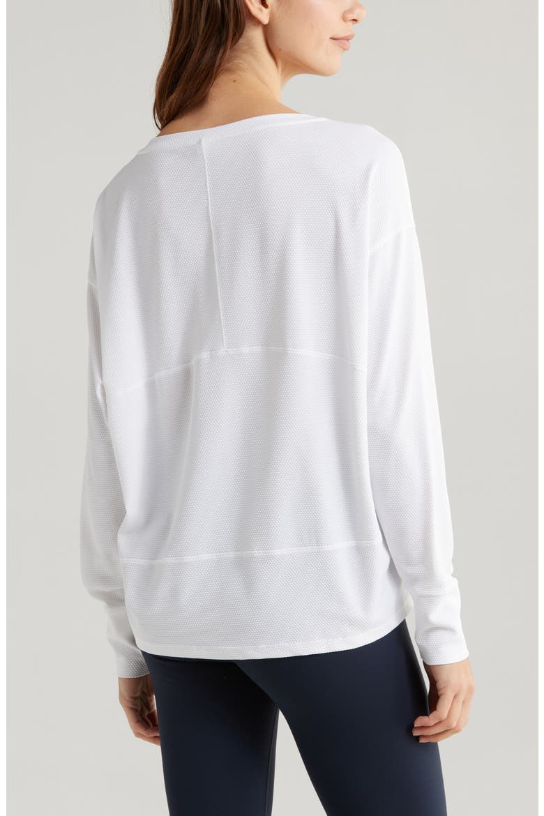 Textured Equilibrium Long Sleeve T-Shirt, Alternate, color, WHITE
