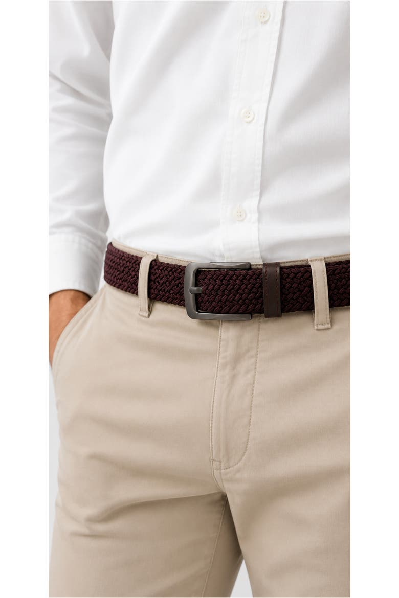 Braided Stretch Belt, Alternate, color, Brown