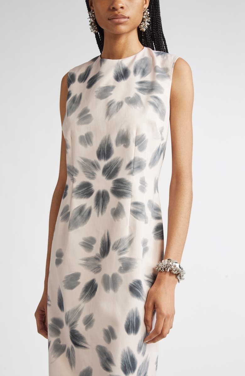 Dries Van Noten Delavina Orchid Petal Print Sheath Dress, Alternate, color, Blush