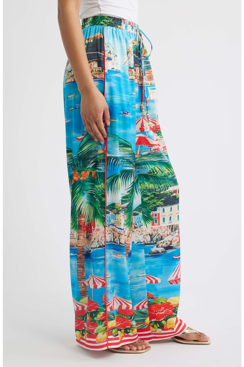 Drawstring Wide Leg Resort Pants, Alternate, color, MERMAID COVE