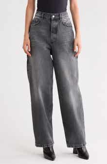 Charm Oversized Wide Leg Carpenter Jeans