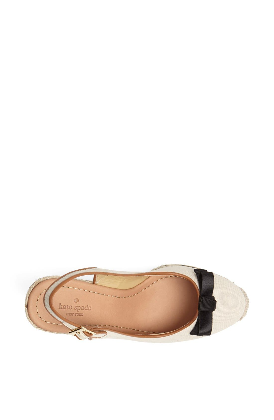 'sweetie' platform wedge espadrille, Alternate, color, NATURAL CANVAS/ BLACK