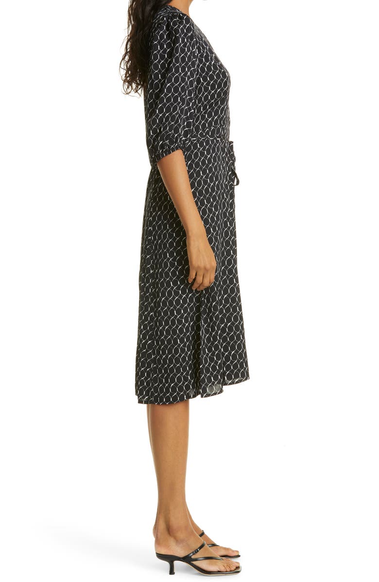 Nordstrom Signature Button Front Stretch Silk Dress, Alternate, color,