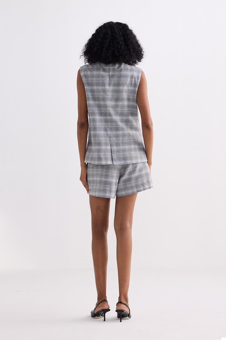 Cotton Tweed Shorts, Alternate, color, Steel Breeze