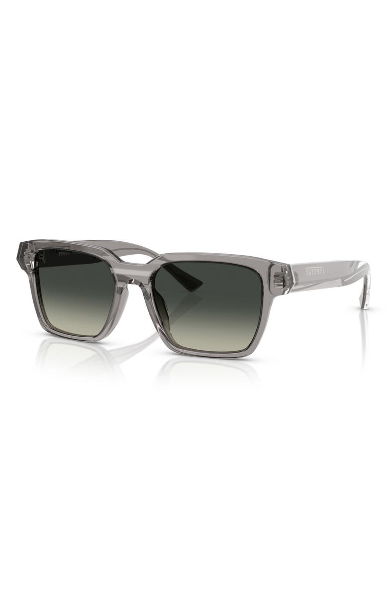 Scuderia Ferrari 55mm Gradient Square Sunglasses, Alternate, color, Grey / Gradient Grey