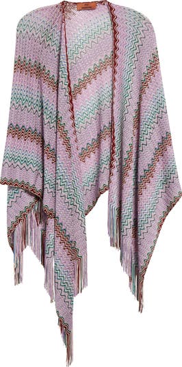 ミッソーニ　ケープ Missoni Zigzag Knit Cape | Nordstrom