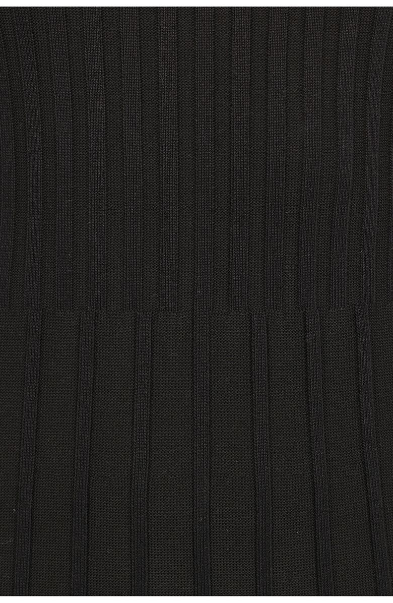 Petal & Pup Alison Long Sleeve Rib Maxi Dress, Alternate, color, Black