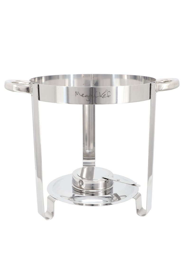 11.6 Quart Round Stainless Steel Soup Chafing Dish, Alternate, color, Silver