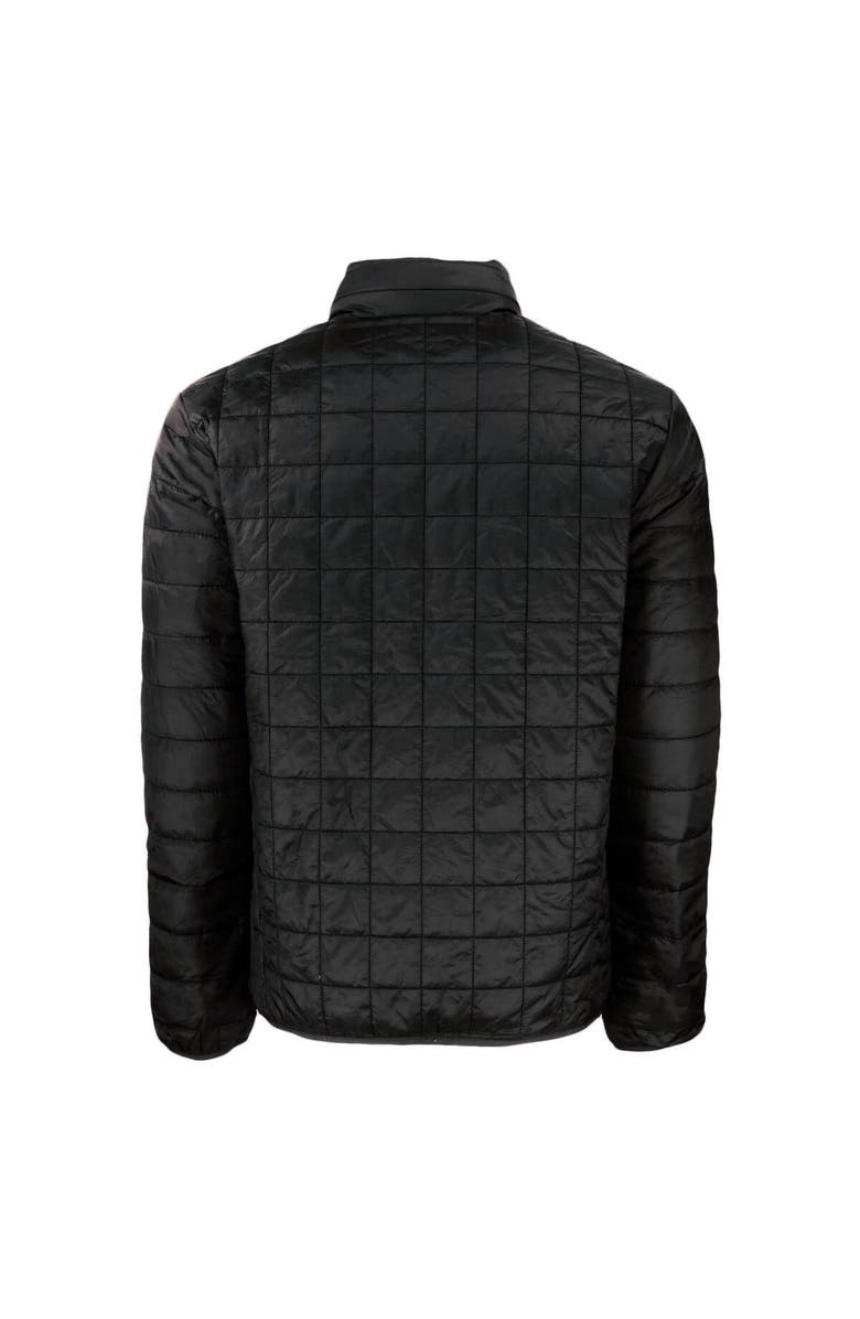 Cutter & Buck Men's Cutter & Buck Black Charlotte Knights Rainier PrimaLoft Eco Insulated Full-Zip Puffer Jacket, Alternate, color,