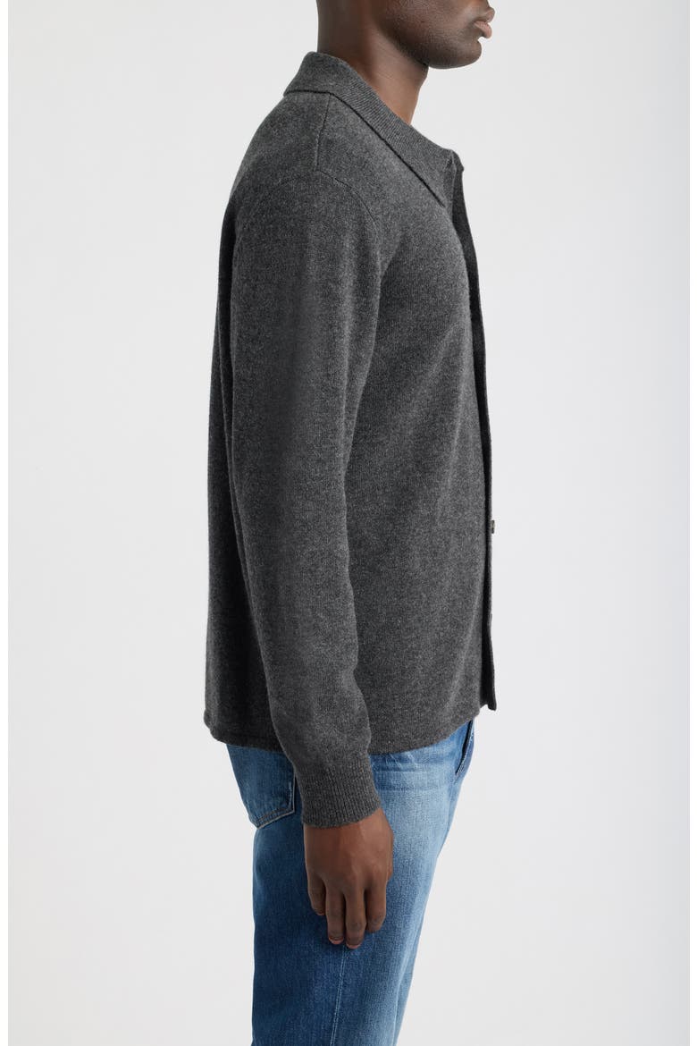 Boiled Wool Shirt Sweater, Alternate, color, DARK GREY