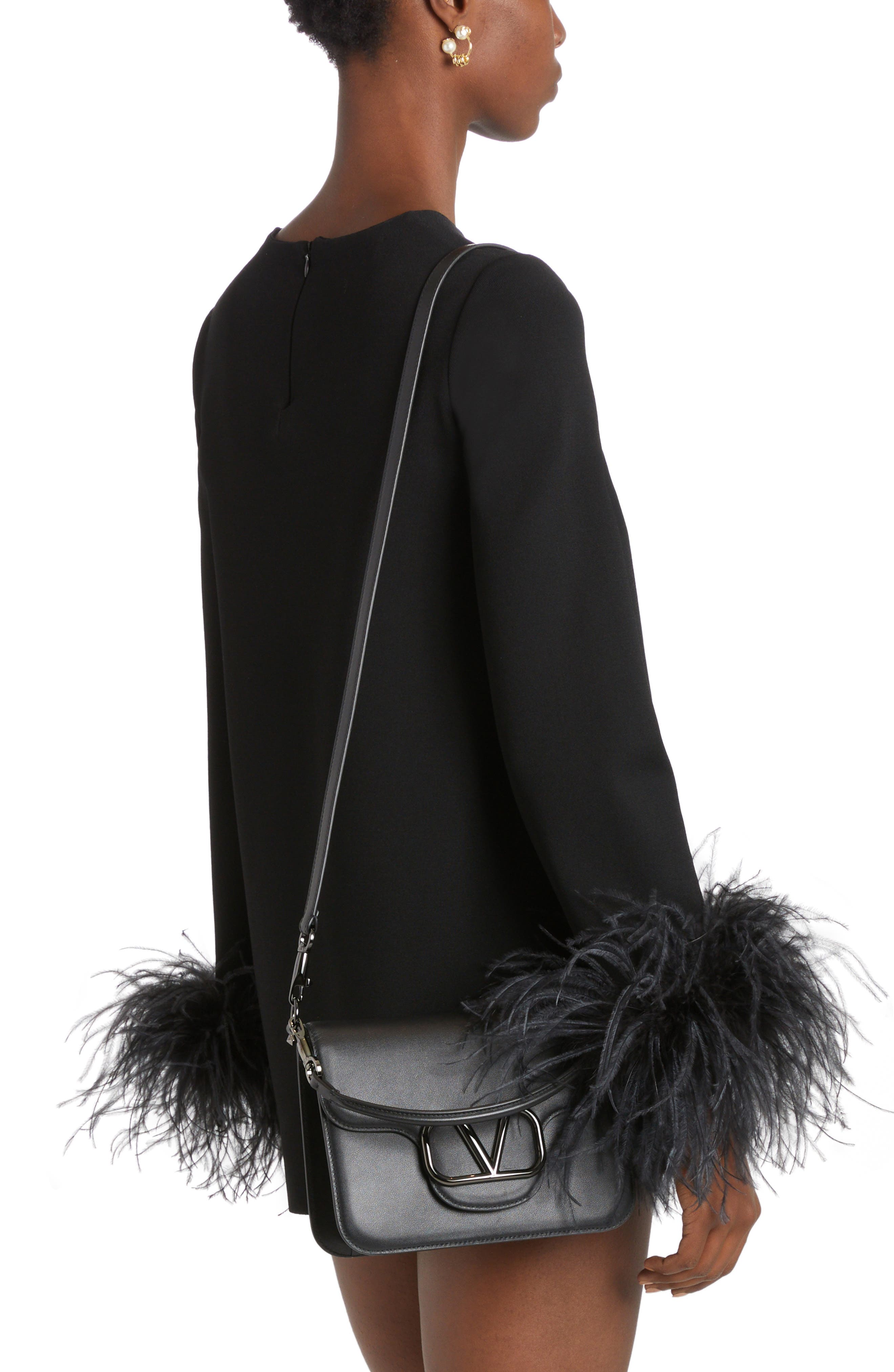 Valentino Garavani VLOGO Leather Shoulder Bag, Alternate, color, 