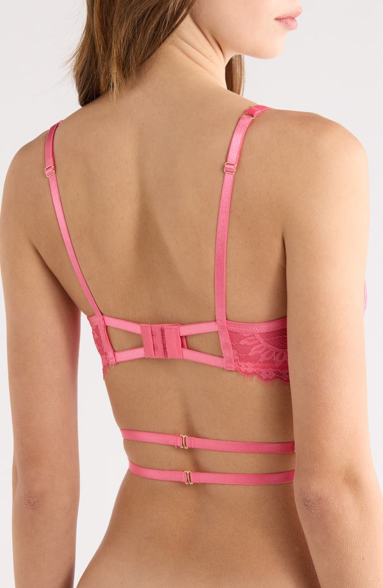 Hunkemöller Anna Lace Bralette, Alternate, color, Camellia Rose