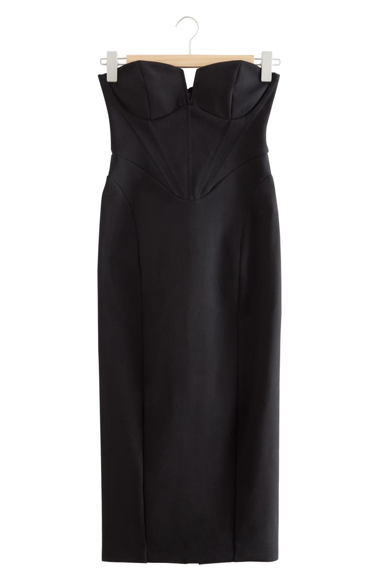 & Other Stories Strapless Corset Sheath Dress, Alternate, color,