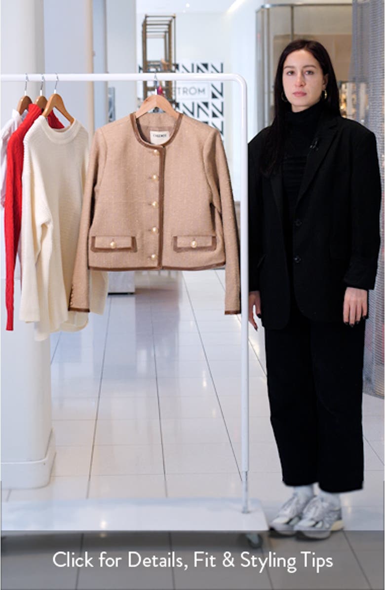 Zaya Faux Leather Trim Jacket, sales video thumbnail