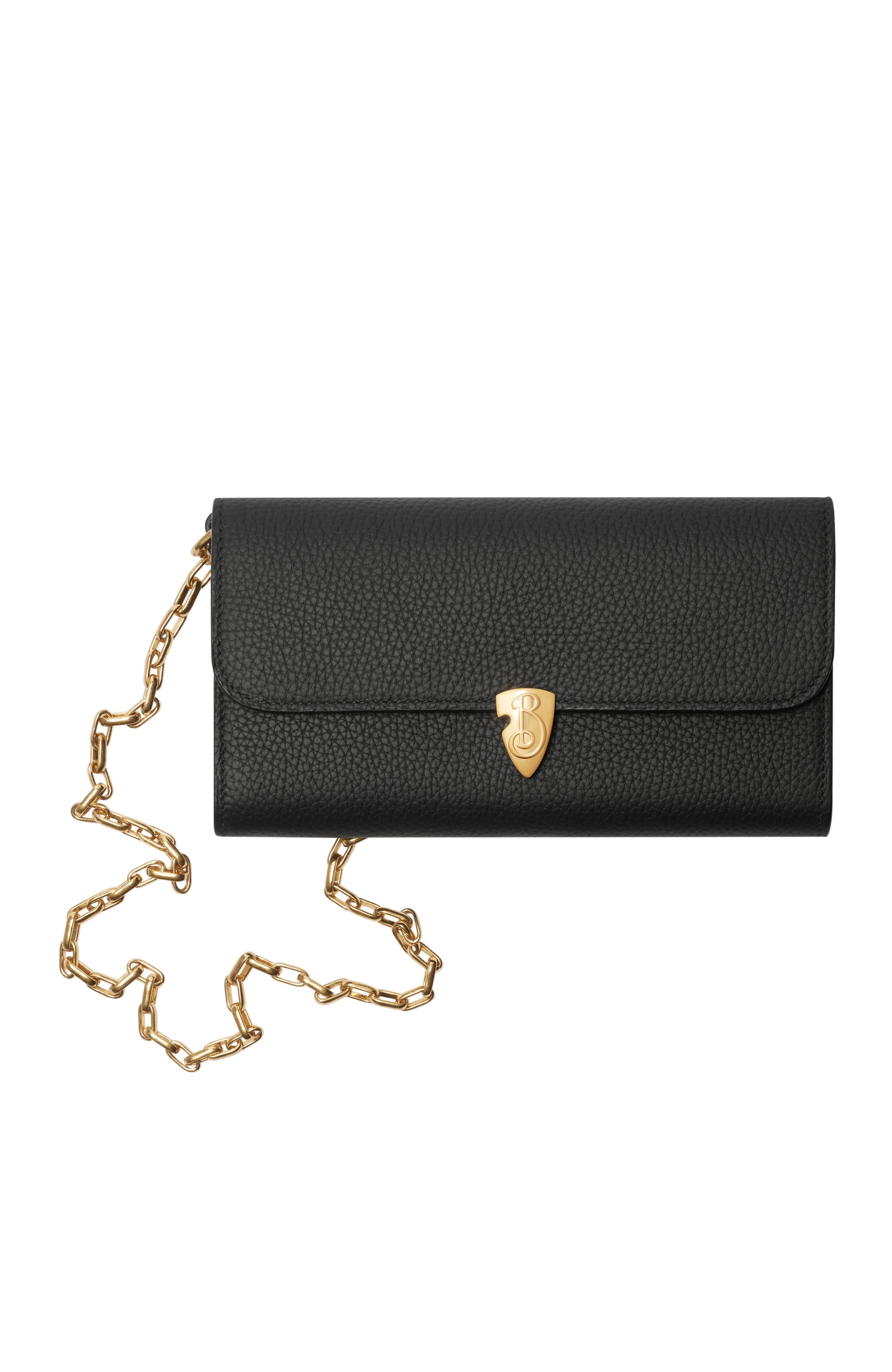 Burberry B Shield Chain Strap Wallet, Main, color, 