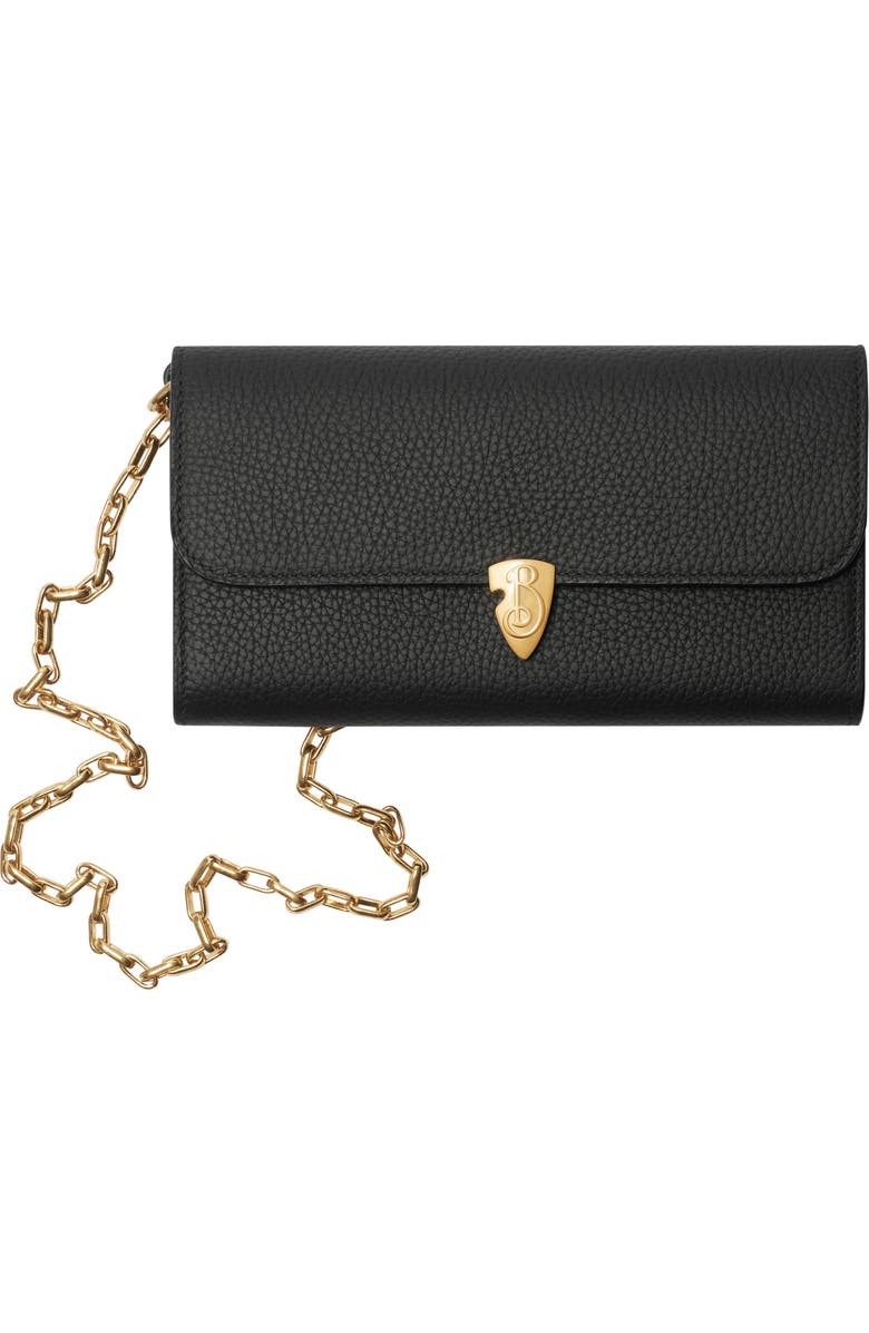 Burberry B Shield Chain Strap Wallet, Main, color,