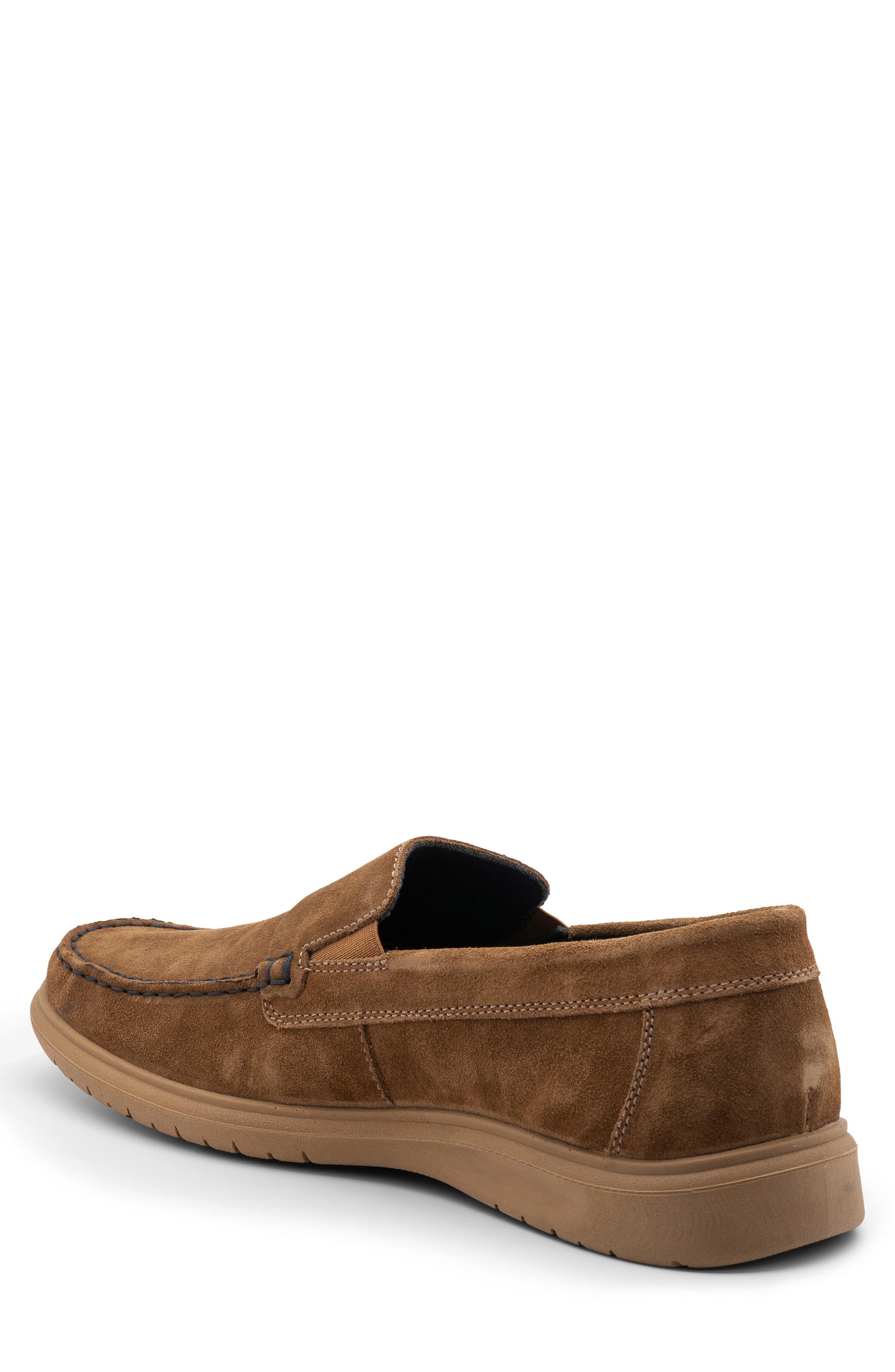ara Lagrange Moc Toe Loafer, Alternate, color, Brown Suede