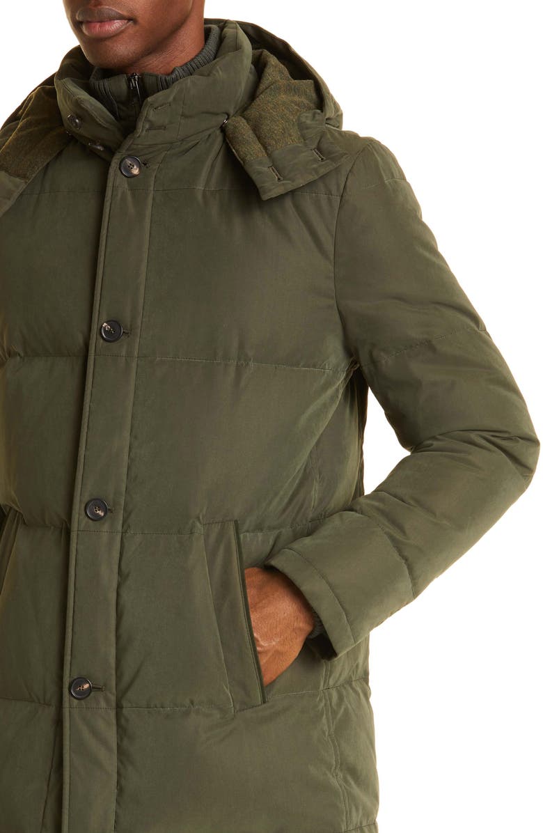 Thom Sweeney Quilted Down Puffer Coat with Bib Inset, Alternate, color, 