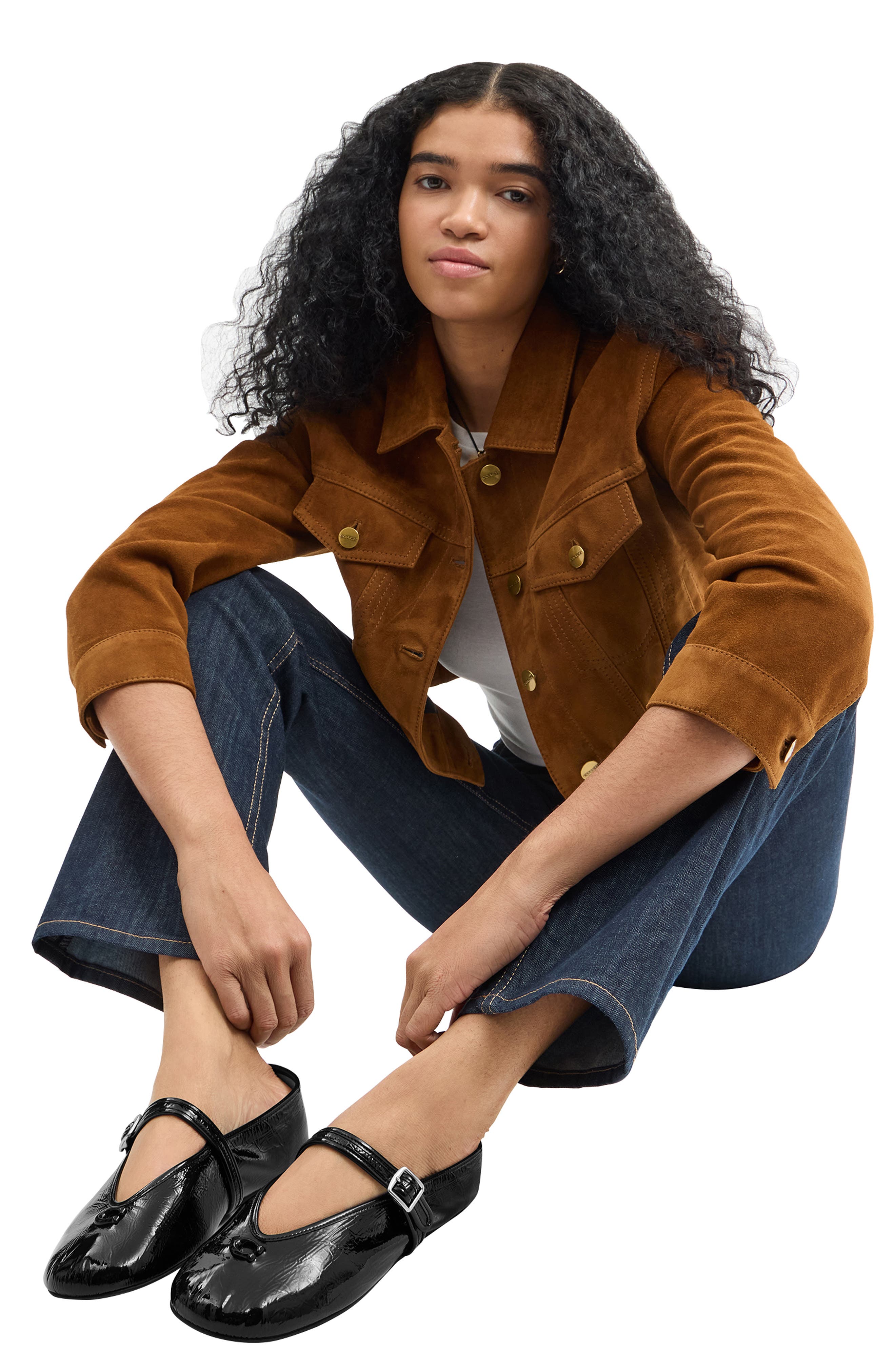 COACH Sculpted C Mary Jane Flat, Alternate, color, Black