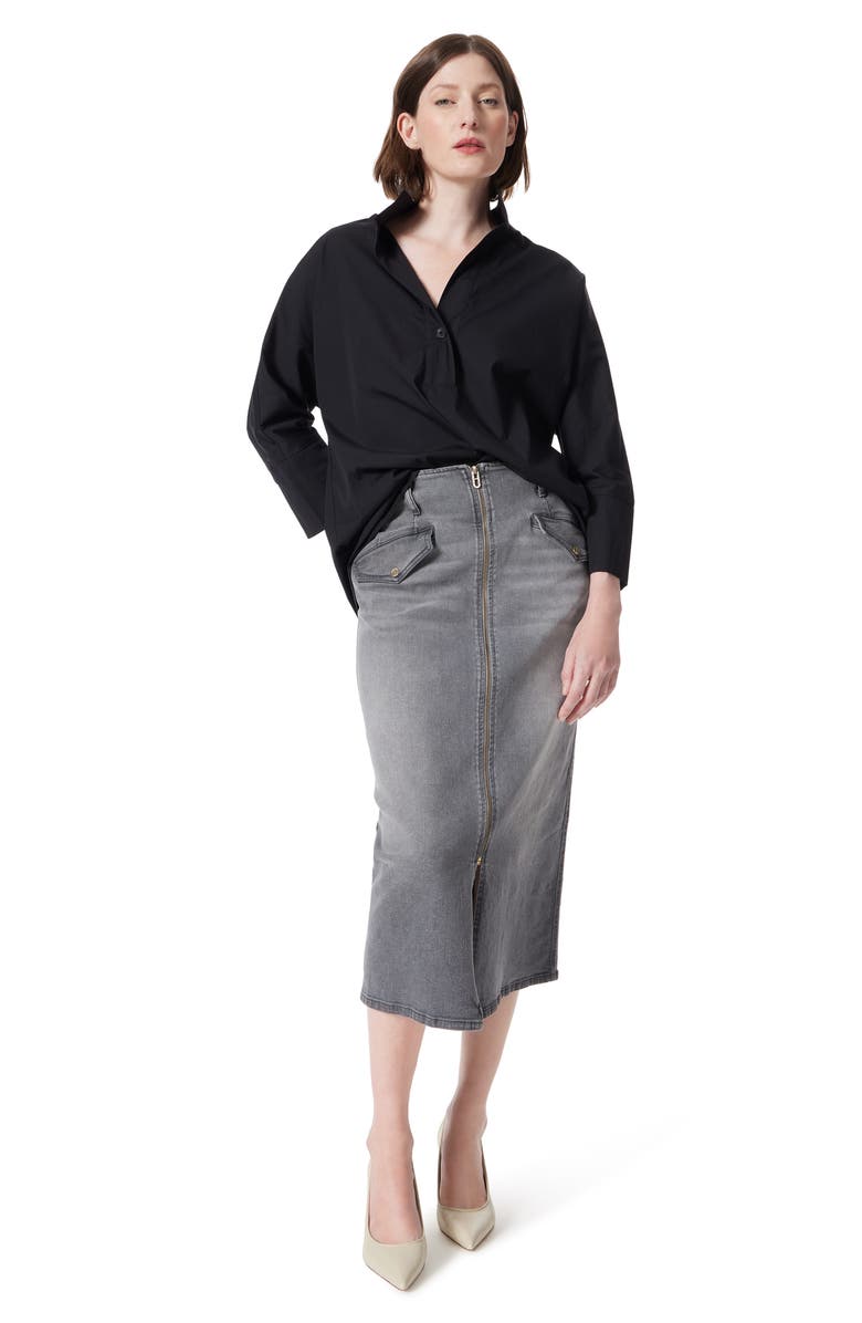 DO by Dee Ocleppo Three-Quarter Sleeve Popover Top, Alternate, color, Black