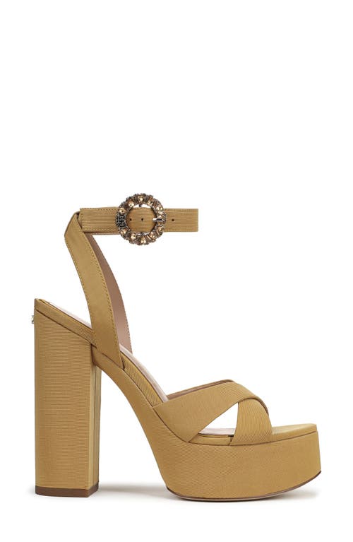 Sam Edelman Savannah Glow Ankle Strap Platform Sandal In Brown