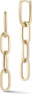 Ember Fine Jewelry 14K Yellow Gold Chain Drop Huggie Hoop Earrings