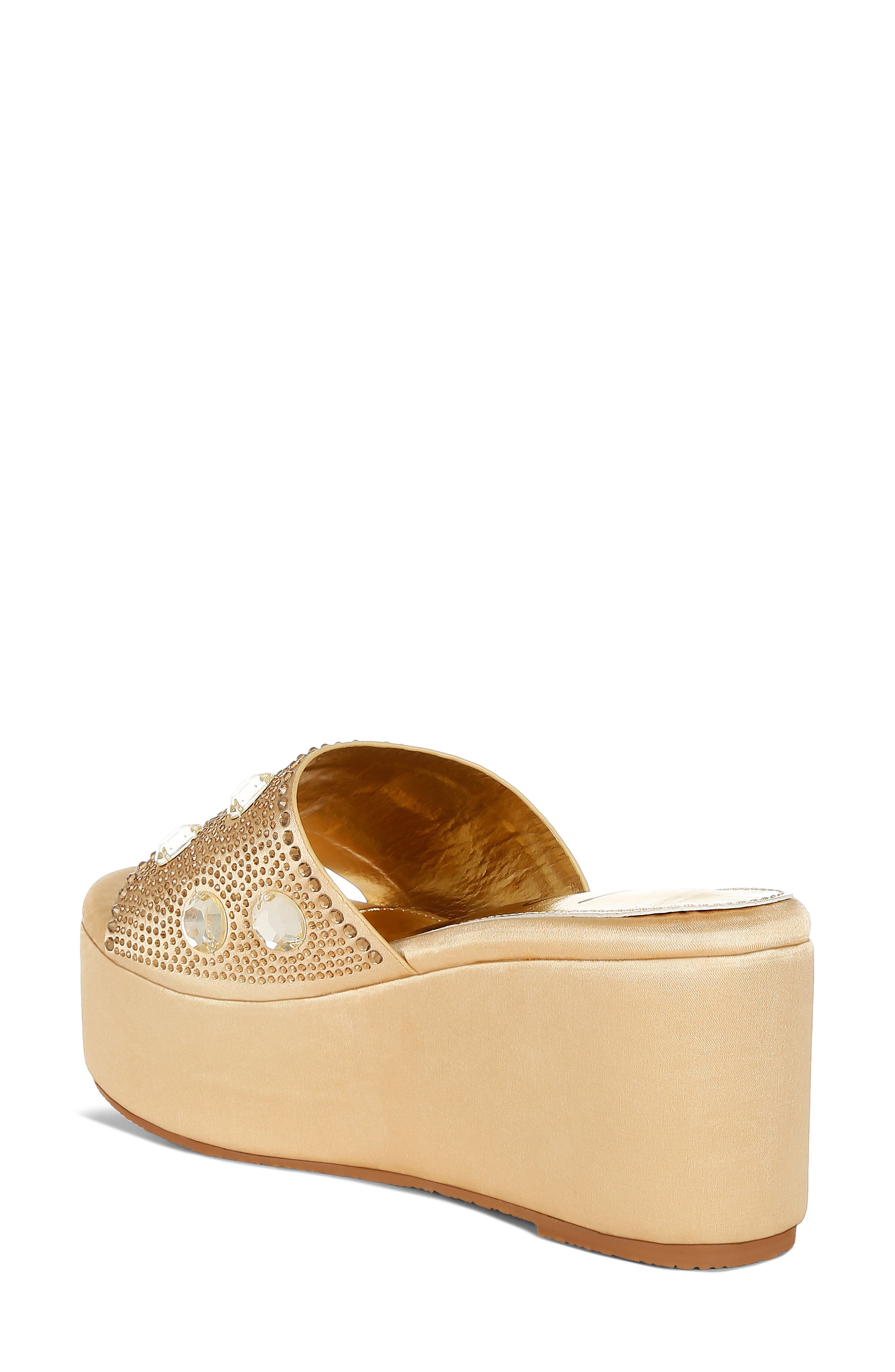 Meta Charts Wedge Sandal, Alternate, color, GOLD