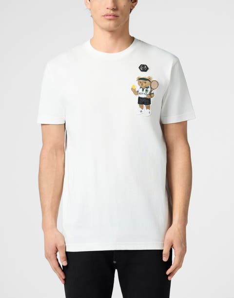 Round Neck T-Shirt Teddy Tennis Patch Men