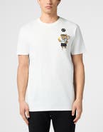 PHILIPP PLEIN Round Neck T-Shirt Teddy Tennis Patch Men