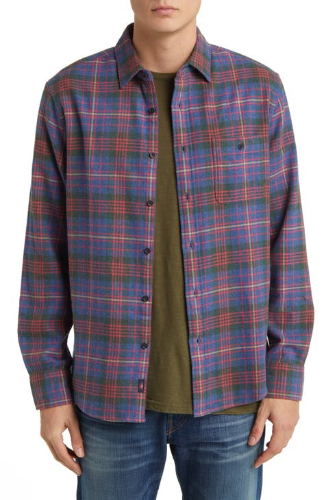 Plaid Super Brushed Stretch Flannel Button-Up Shirt