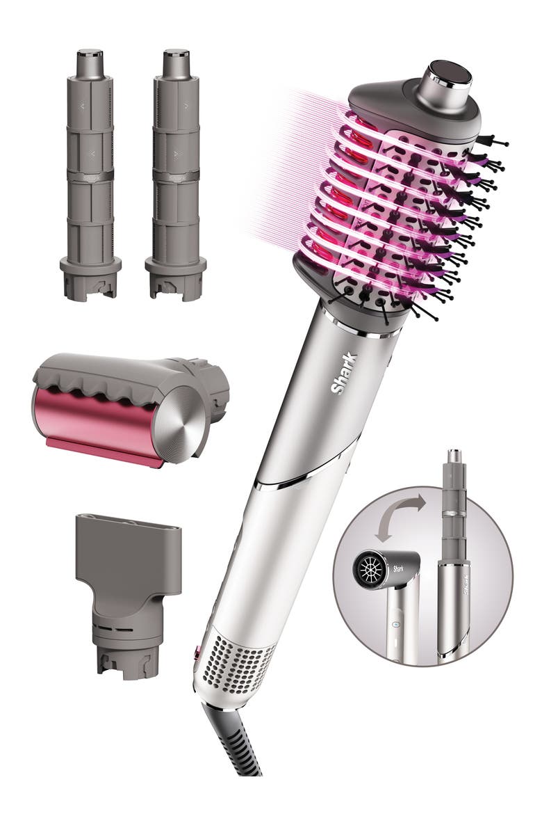 FlexFusion Air & Ceramic Styling System for Straight & Wavy Hair, Main, color, METALLIC MIST