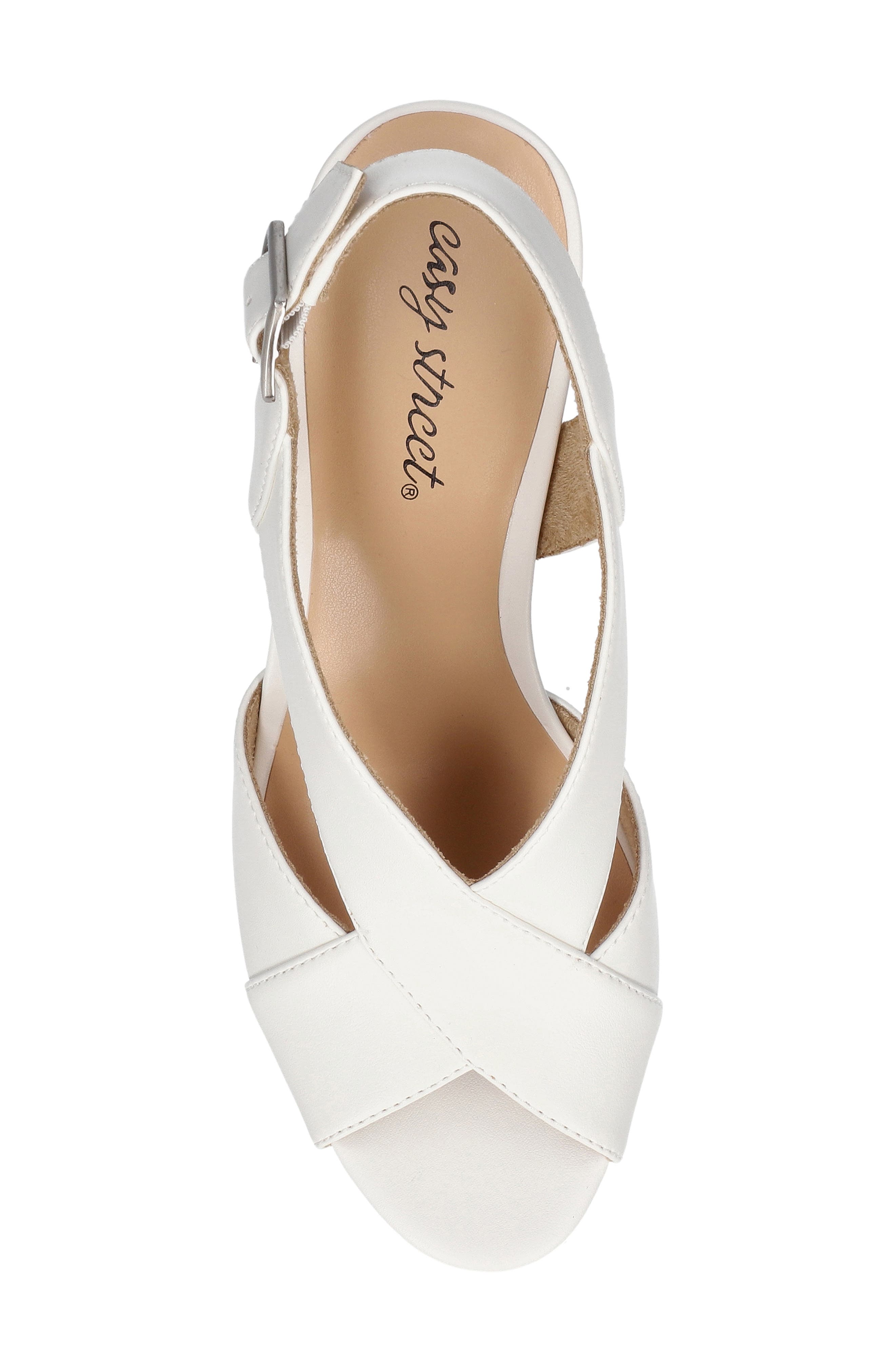 Christy Sandal, Alternate, color, WHITE WITH NATURAL WOVEN