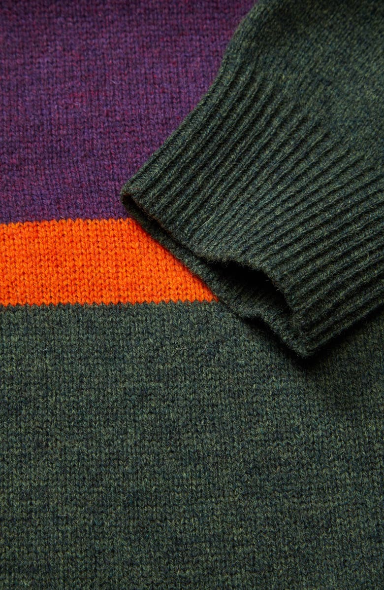 BEAMS Plus Rugby Stripe Wool Sweater, Alternate, color,