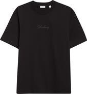 Burberry Check Cursive Logo Relaxed Fit Cotton T-Shirt
