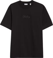 Burberry Check Cursive Logo Relaxed Fit Cotton T-Shirt