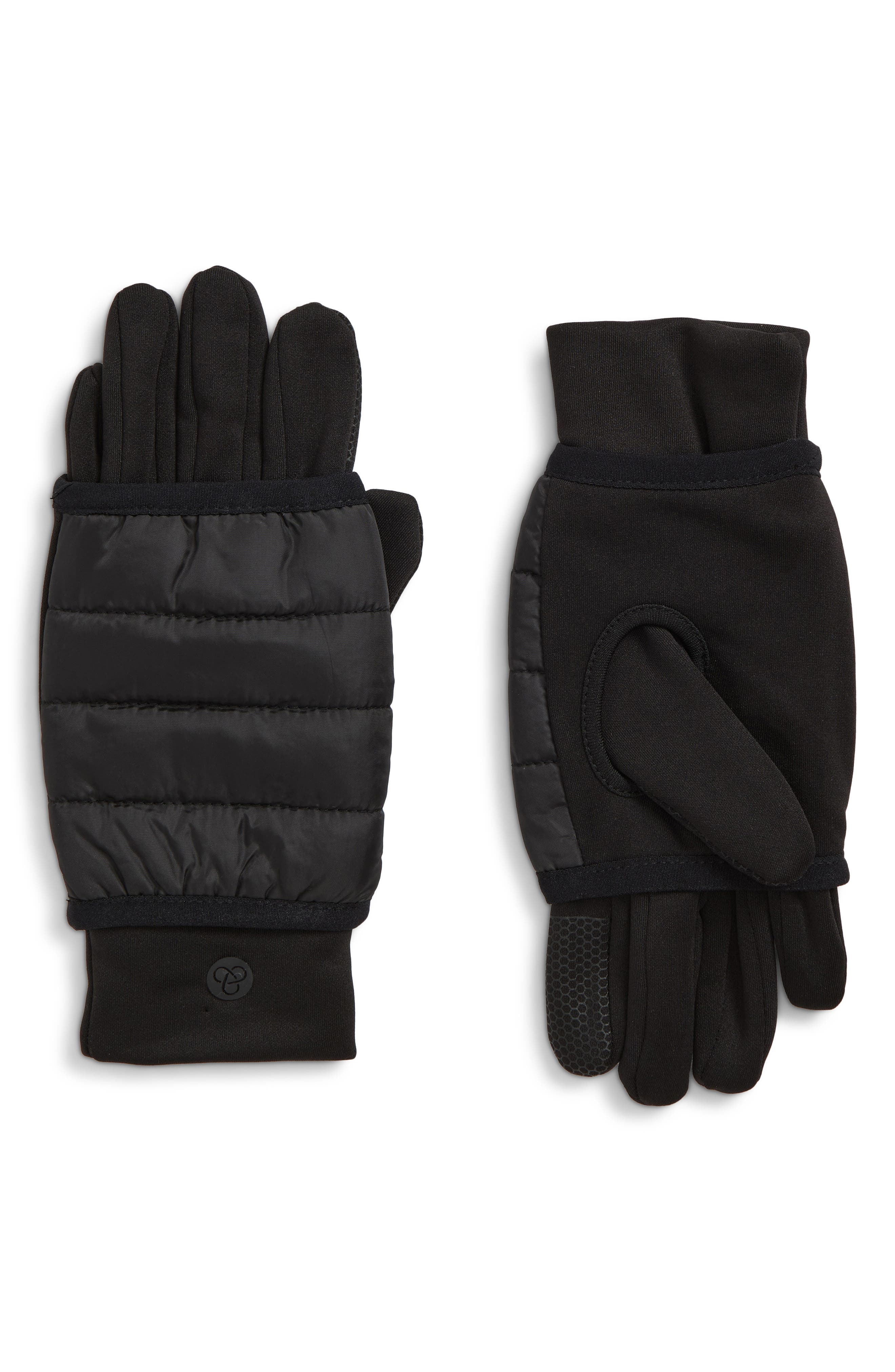 Zella Quilted Hybrid Gloves (Women) | Nordstrom